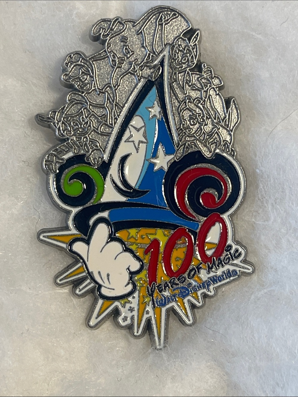Disney:  100 Years of Magic Walt Disney World Mickey Sorcerer hat tack pin